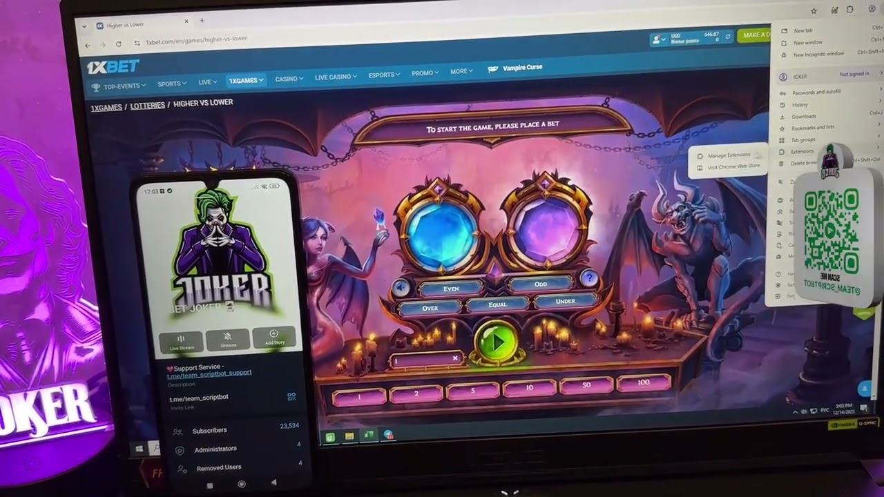 1xBet Hack: Higher VS Lower v15 🤑🤑💯🔥(LIVE UPDATE – 15/12/2025)