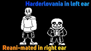"Harderlovania" in left ear and "Reani-mated" in right ear