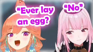 Kiara and Calli Talk About Laying Eggs
Trust me bro
Stream Source:
【MYTH 1BLOCK MINECRAFT】Day 6, IRON FARM & ENCHANTING! Last steps!
https://www.youtube.com/live/84a5ZDPJiHw?si=rprxo32owFC 18e&t=3531
Takanashi Kiara:
https://www.youtube.com/channel/UCHsx4Hqa-1ORjQTh9TYDhww
Calliope Mori:
https://www.youtube.com/@MoriCalliope
#hololive Kiara and Calli Talk About Laying Eggs