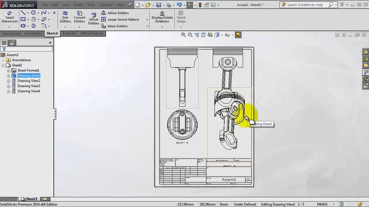 Cute Solidworks Drawing Sketch Scale for Beginner