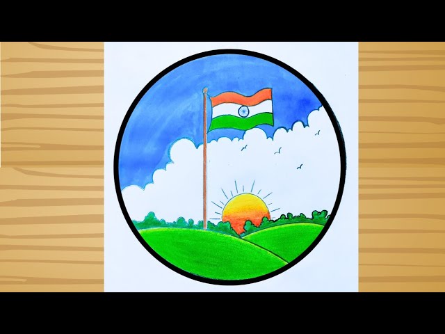 How To Draw Republic Day Drawing Very Easy Step By Step/26 January Drawing/Pencil  Colour Drawing - YouTube