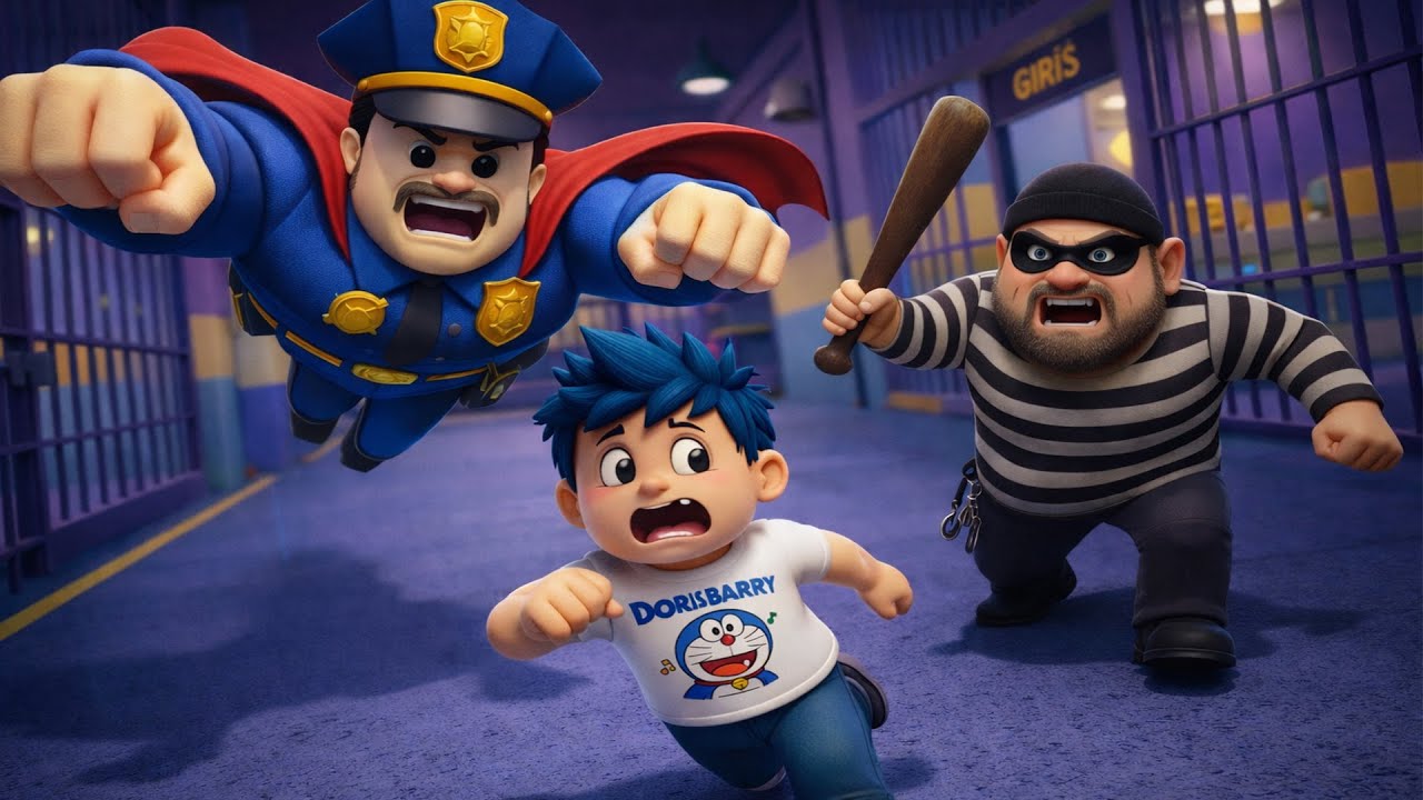 POLİS BARRY'S HAPİSHANESİNDE SÜPER KAHRAMAN VS KÖTÜ ADAMDAN KAÇIŞ !!! | ROBLOX BARRY'S PRISON RUN!