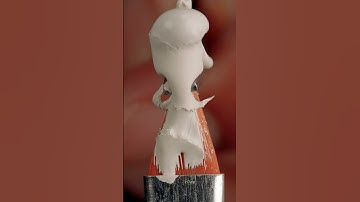 Satisfying remove dry paint on a paint brush up close  #satisfying #urday #macro