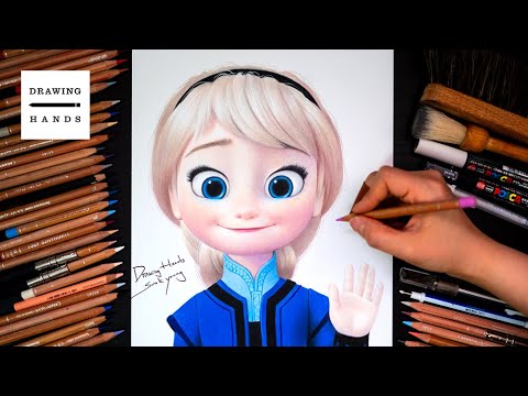 Drawing Frozen - Little Elsa [Drawing Hands]