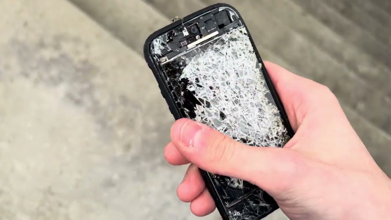 iPhone 5S Spigen Rugged Armour Case Drop Test And Destruction 