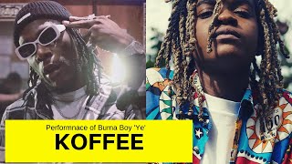 Koffee performs Burna Boy 'Ye' in London 2019