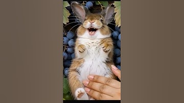 This Cute Little Rabbit 🐇 Loves to Laugh While Being Petted #cuterabbit #aigenerated  #cutepet