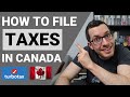 How to FILE TAXES in CANADA | TURBOTAX Tutorial | Online Tax Return Walkthrough | Canadian Tax Guide