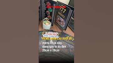 In menu quán lẩu đuôi bò, menu nhựa dày, đóng gáy lò xo đen - In Kỹ Thuật Số Since 2006