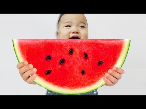 국민이 거대 수박 슬라임 색깔 놀이 해요 Watermelon <strong>slime</strong> <strong>learn</strong> colors for kids