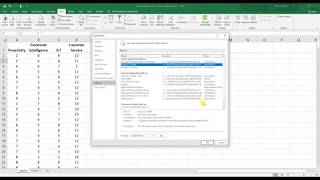 Correlation in Excel