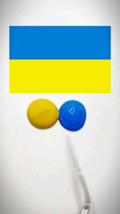 Mixing flag of Ukraine ️🇺🇦 #shorts #asmr #ukraine #satisfying # ...