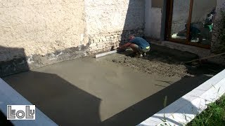 Dalle béton pour ma terrasse // 3 m3 de béton à la bétonnière