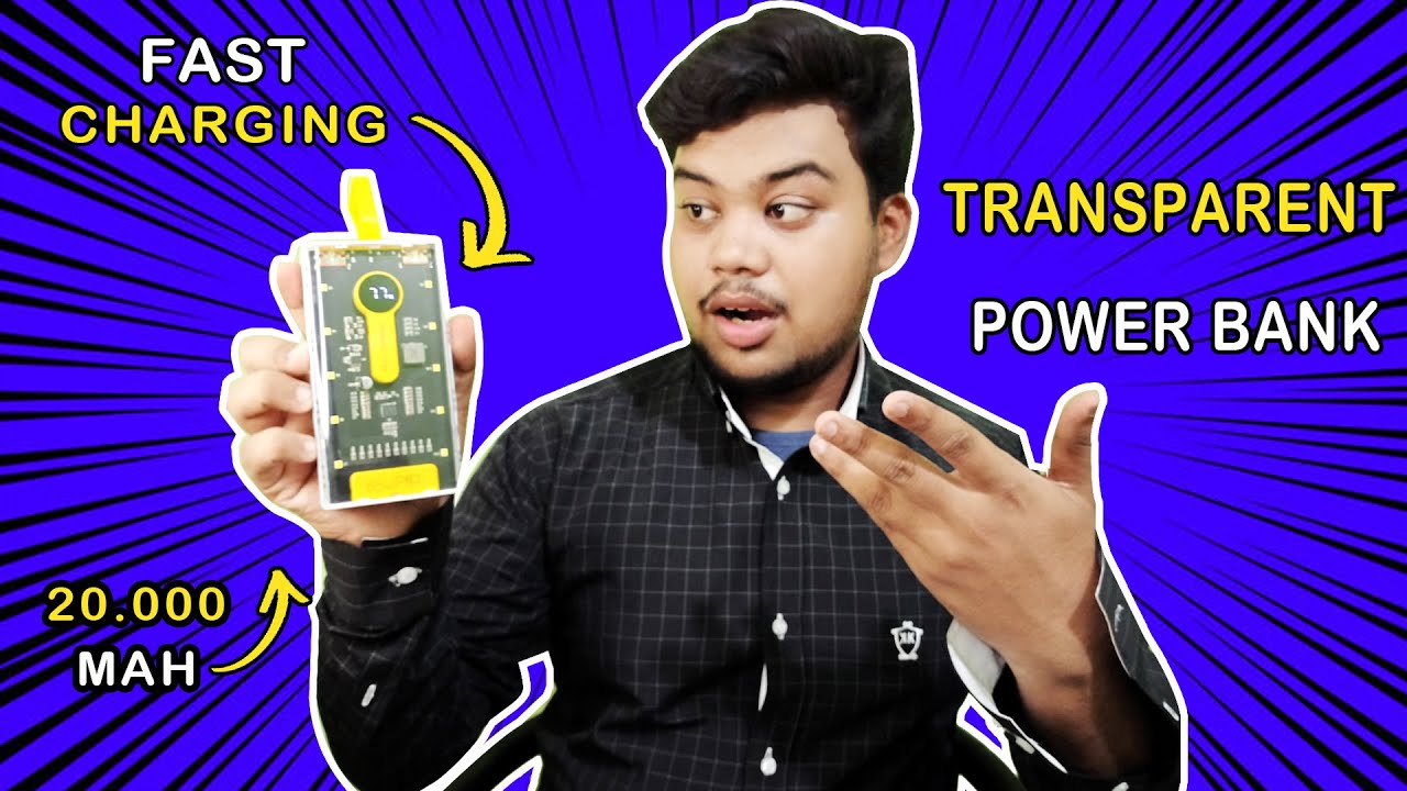 Transparent Power Bank 20000 MAH | Best Power Bank | Best Review | Best Unboxing | Qanan Vlogs