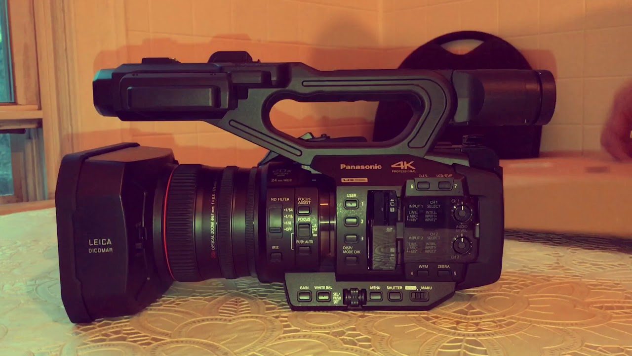 Panasonic AG UX180 unboxing YouTube