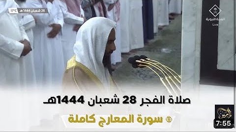 سورة المعارج | صلاة الفجر 28 شعبان 1444 هـ | فضيلة الشيخ.أحمد بن طالب