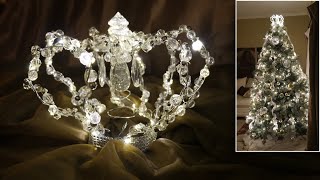 Lit Crown Jeweled Christmas Tree Topper DIY