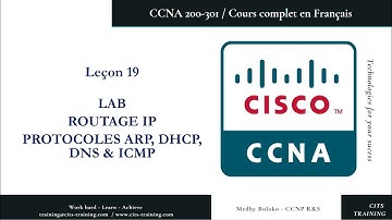 CCNA 200-301 en Français - Leçon 19 : LAB - Routage IP et protocoles DNS, ARP, HTTP & ICMP (1)