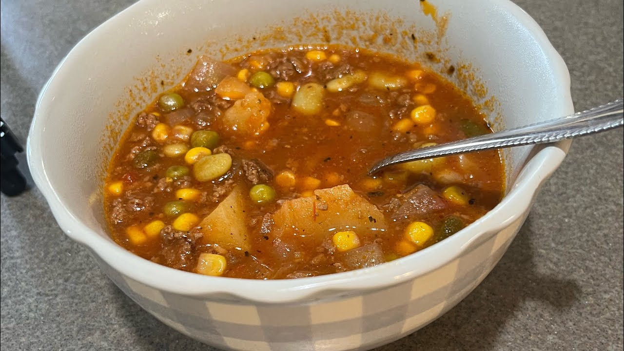 Сытный домашний овощной суп с говядиной: миска утешения