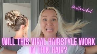 How to Create a Full Double Bun with a Claw Clip on Fine Hair