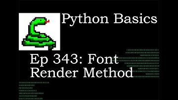 Python Basics Pygame Font Render Method