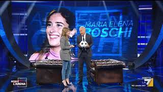 A Non è L'Arena palleggi challange con Maria Elena Boschi