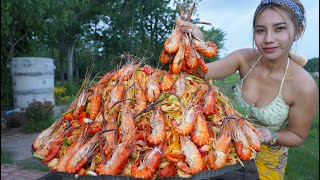 Papaya salad with shrimp cook recipe and eat - Amazing video