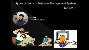 Types of Users of Database Management System - Lecture 7 - Urdu/Hindi - Database Management System