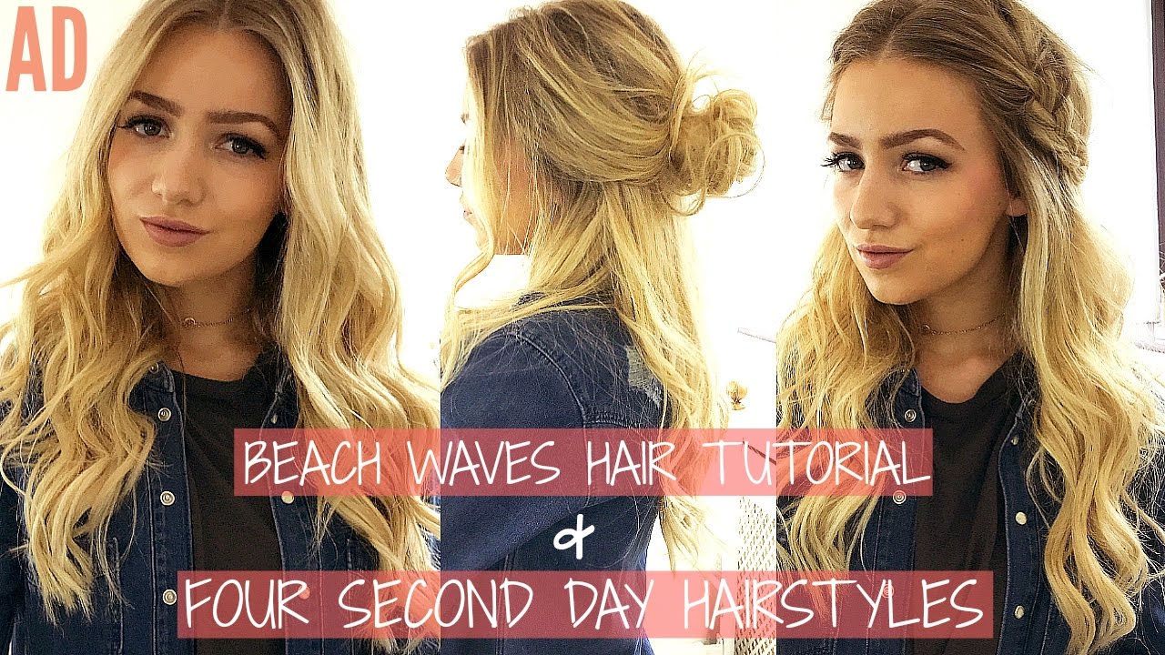 How To Beachy Waves Hair Tutorial 4 Second Day Hairstyles Ad - Youtube Second Day Hairstyles Beachy Waves Hair Tutorial Hair Waves