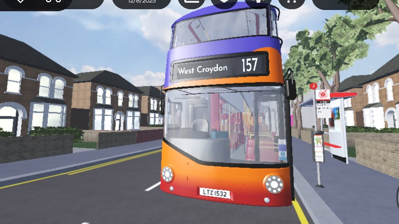 Roblox Croydon driving Arriva London LT532 LTZ1532 on bus route 157