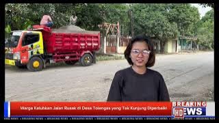 Ruas jalan dari Tolengas menuju Marongge saat ini dalam kondisi cukup rusak_Muhamad Faturrohman