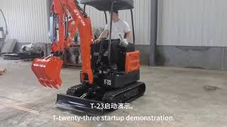 TITAN-T23 Mini Excavator Proper Startup Demonstration