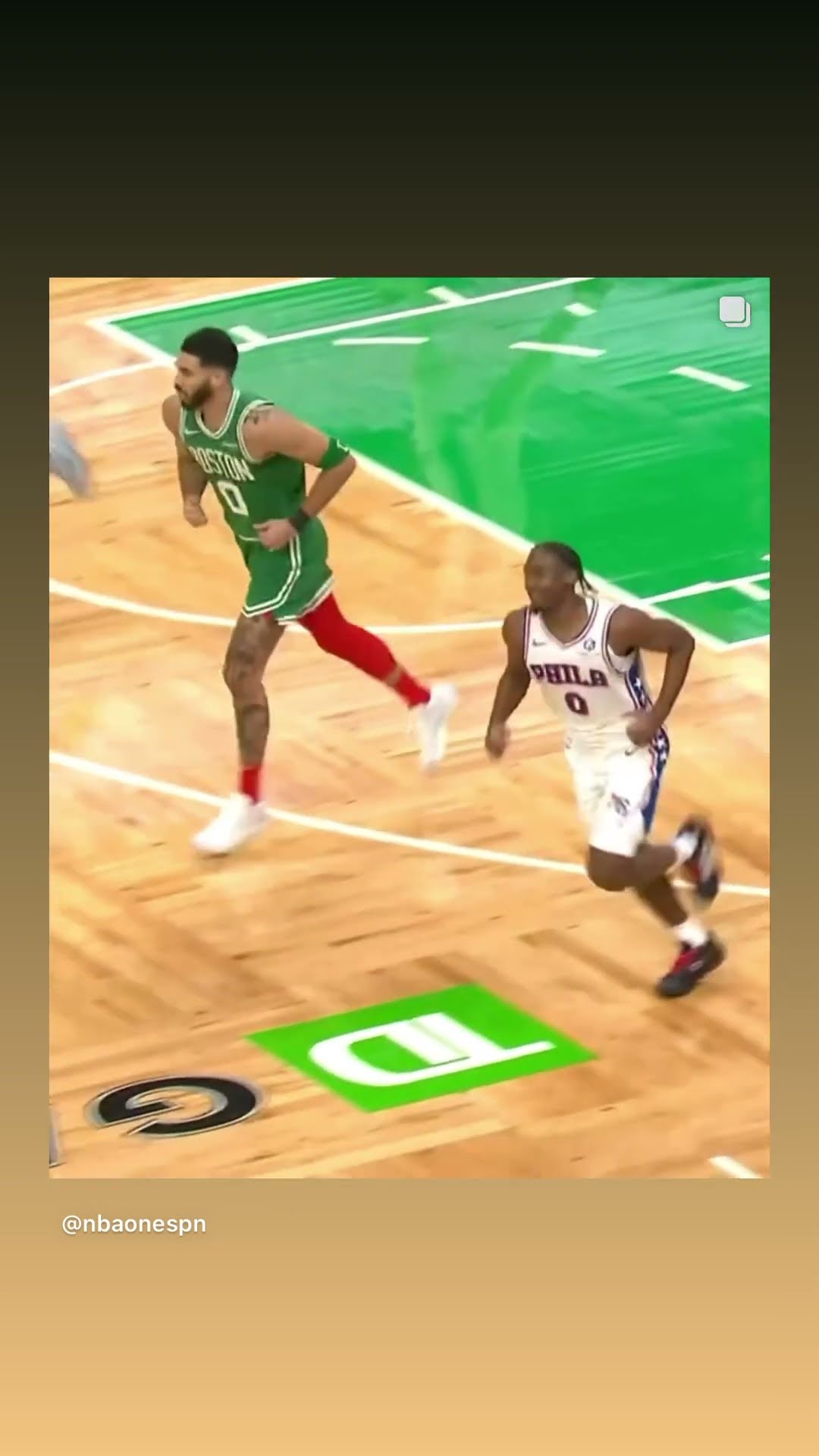 Nope ?‍↔️ #hoodnews #tyresemaxey #jaysontatum #76ers #celtics #basketball #defense #omg #how #wow
