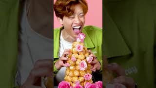 Alan Chikinchow Tries Croquembouche From One Piece #shorts #foodie #eating #onepiece