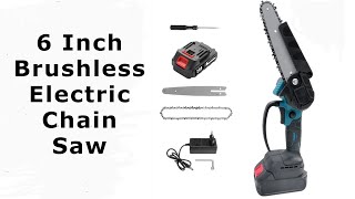 6 Inch Brushless Electric Chain Saw|Silent Unboxing Series Part 7