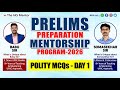 Polity MCQs Discussion - Day 1 #prelims2026 #mentorship #iaspreparation #politymcq #upscpolity