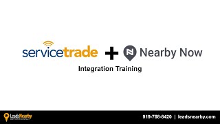 Service Trade Nearby Now Integration Training