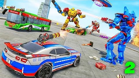 Bus Robot Car Transform War - Spaceship Robot Game | Android Gameplay