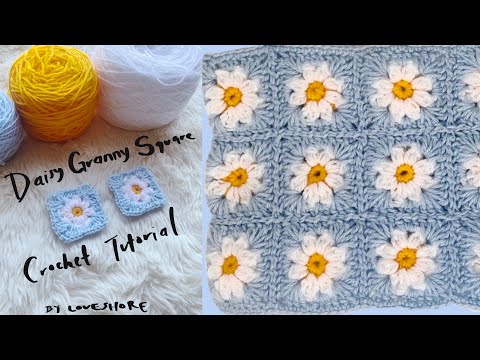 *EASY* Daisy Granny Square | Crochet Tutorial