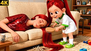 😱 Naughty Girl Cuts Mom’s Hair While Sleeping! Emotional Ending 💔 | Kuromi Story