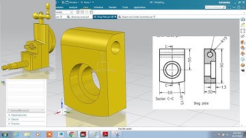 #NX CAD #SHAPER HEAD ASSEMBLY #Drag Plate PART 4