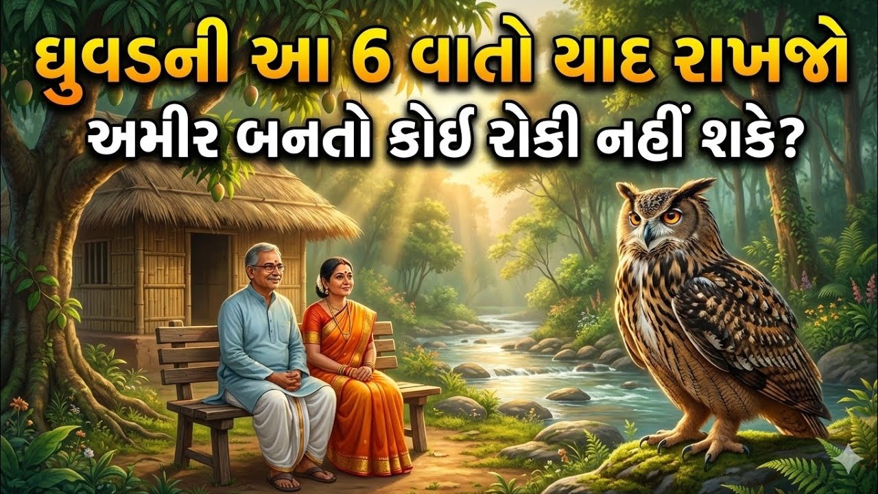 ઘુવડની આ 6 વાતો યાદ રાખજો, અમીર બનતા કોઈ નહીં રોકી શકે! | Lessonable story | Gujarati story 