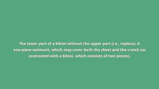 what is the meaning of monokini
