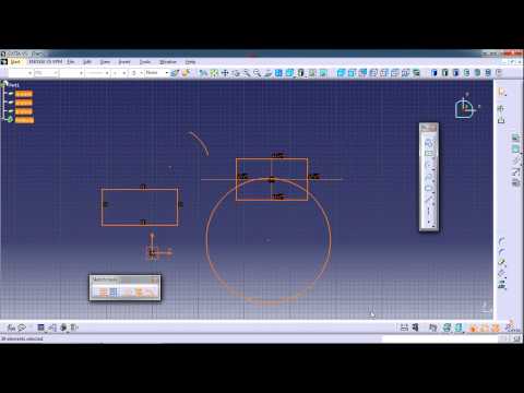 Create profile sketches using Sketcher Workbench- CATiA Part Design Workshop for Beginner