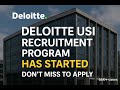 Deloitte USI Recruitment Program 2025 | Entry Level Hiring Started | Freshers Apply Now! #deloitte