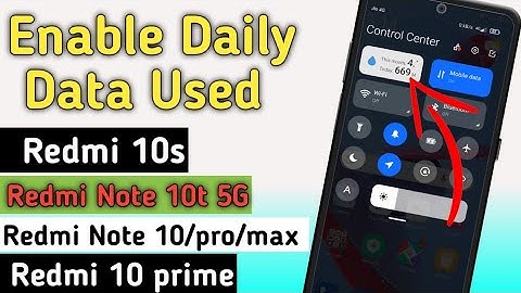 100% Enable Daily Data Used In Redmi Note 10 Pro/Max | redmi 10 prime data usage settings