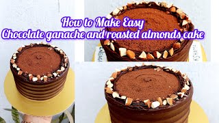 How to make Easy Chocolate almond cake#like #chocolateganachecake #explore #viral #cakemaking #cake