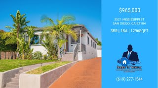 3521 Mississipi St | San Diego | 92104 | #realestatebydj