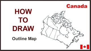 Canada: Outline map of Canada with provinces