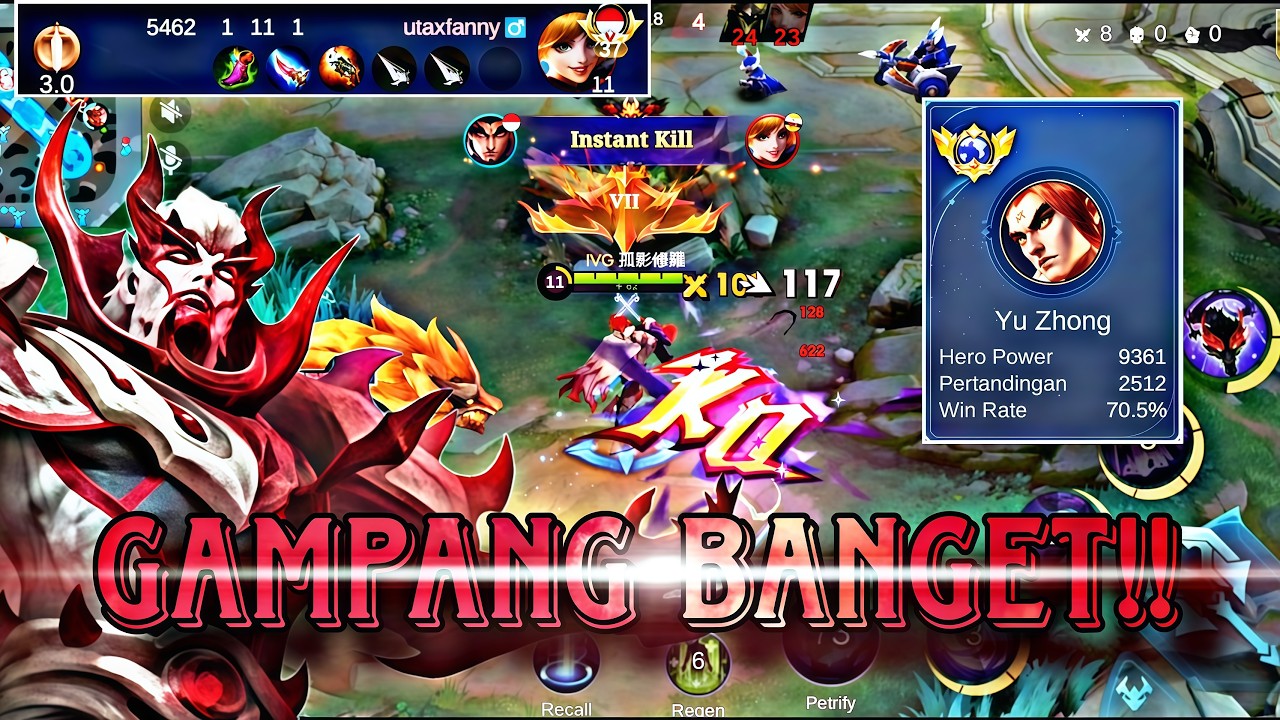 CARA YUZHONG GUA BULLY JUNGLER MIKASA MUSUH ‼️ IKUTIN GAMEPLAY INI BIAR LU EZ WIN DI RANKED ‼️